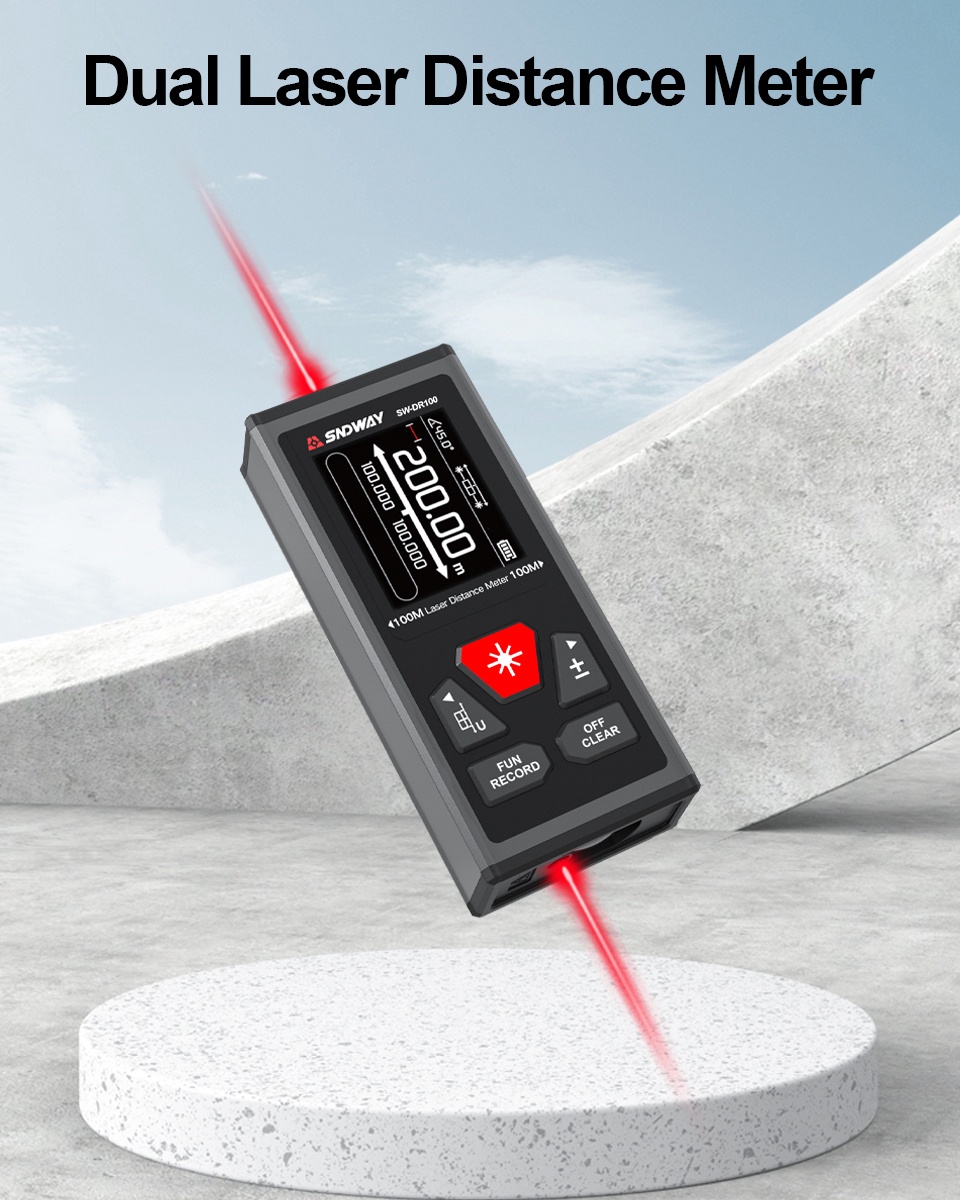 SNDWAY Dual Laser Distance Meter Bidirectional Measurement Electronic ...