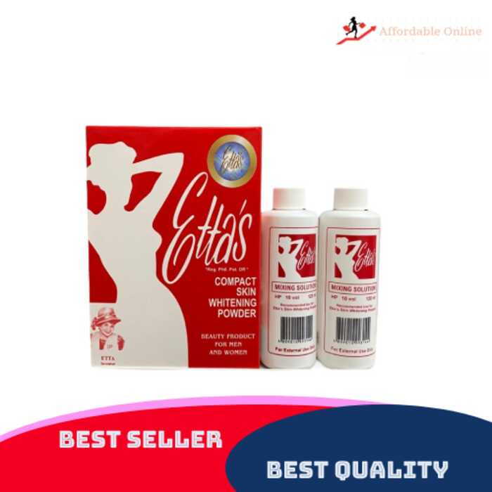 A.O Etta s Skin Bleaching Whitening Hypoallergenic Set of 1 whitening powder with 2 Mixing Solution