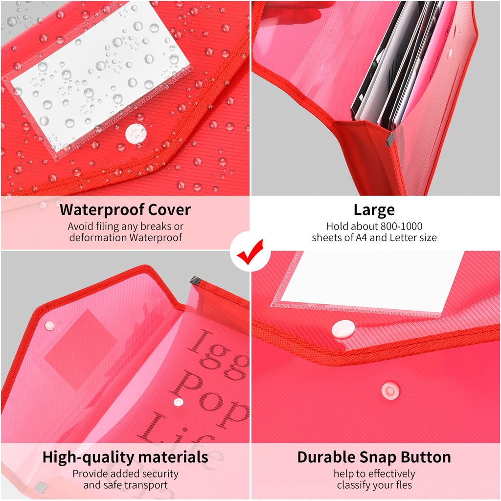 DC A4 Button File / Expandable Folder (1 pc) Office Children File ...