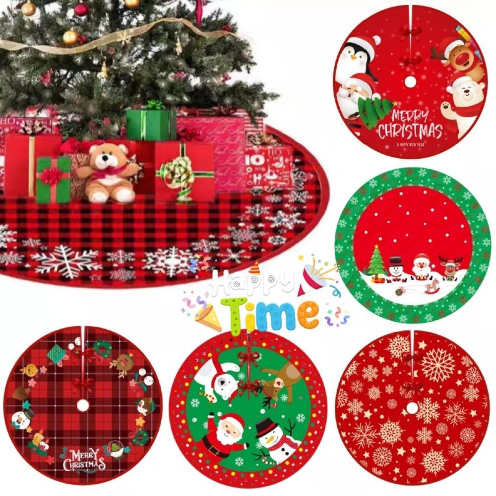 90cm Christmas Tree Skirt Floor Mat Large Carpet Home Decor Big Size