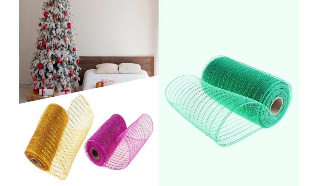 FreShone- 1 Roll Net Yarn Mesh Ribbon for Household Holiday Decorative ...