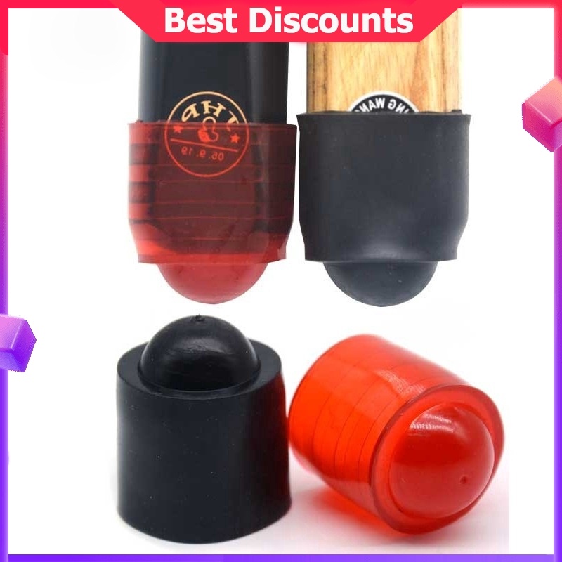 Rubber 2pcs Protection Pool Cue Stick Snooker Cover Billiards Caps ...