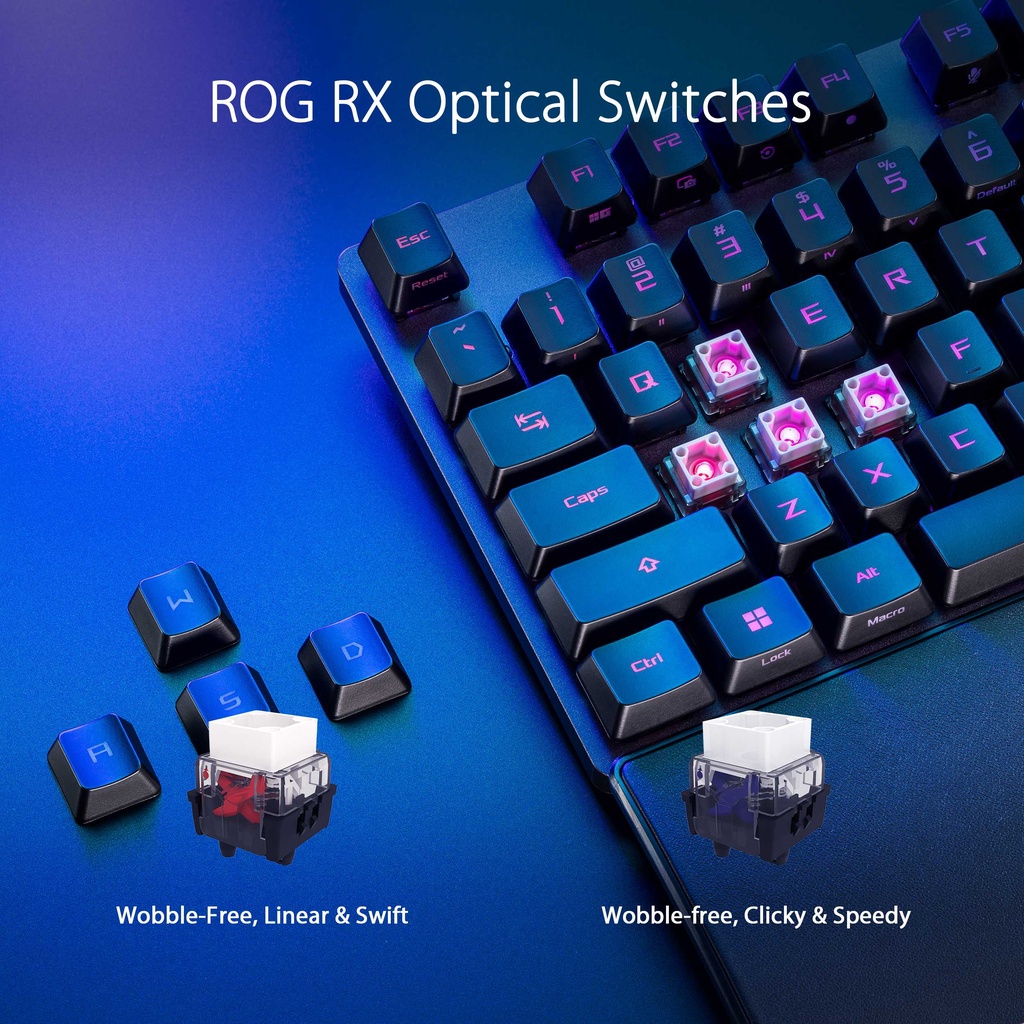Asus ROG Strix Scope II Gaming Keyboard RX Optical Switch - RX Red ...