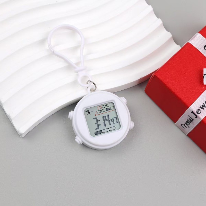 Keychain small wall watch, luminous alarm clock work study mini ...