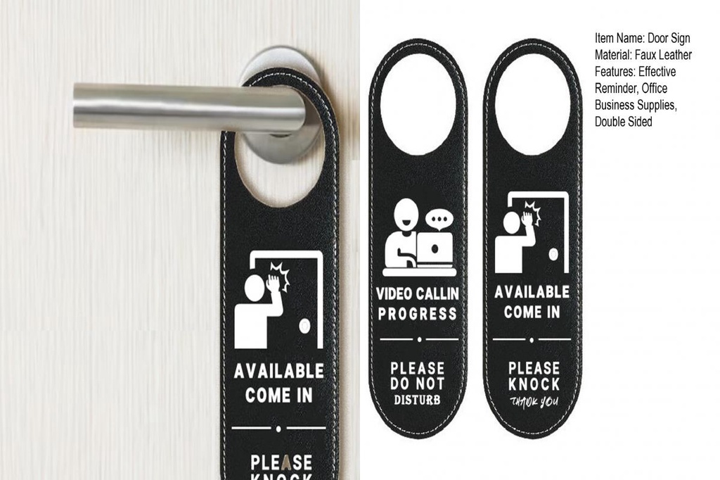 XPS Customizable Door Sign Double Sided Office Door Sign Video Calling ...
