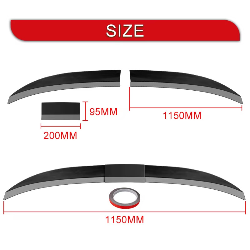 Universal Car Adjustable Trunk Tail Rear Wing Spoiler Car Body Kit ...