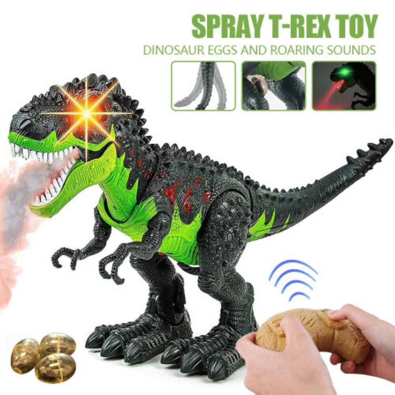 Super Big Remote Control Dinosaur Toy Realistic Walking Spraying And