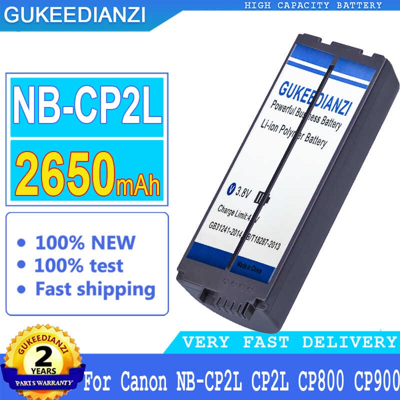 2650mAh Battery For Canon NBCP1L CP2L For Canon Photo Printers SELPHY