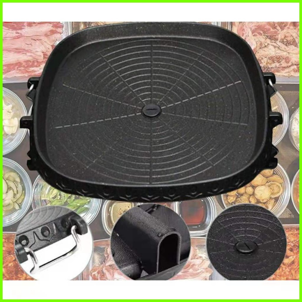 ∈ Korean Samgyupsal Stove Top Barbeque Grill Pan BBQ pan ( Multi ...