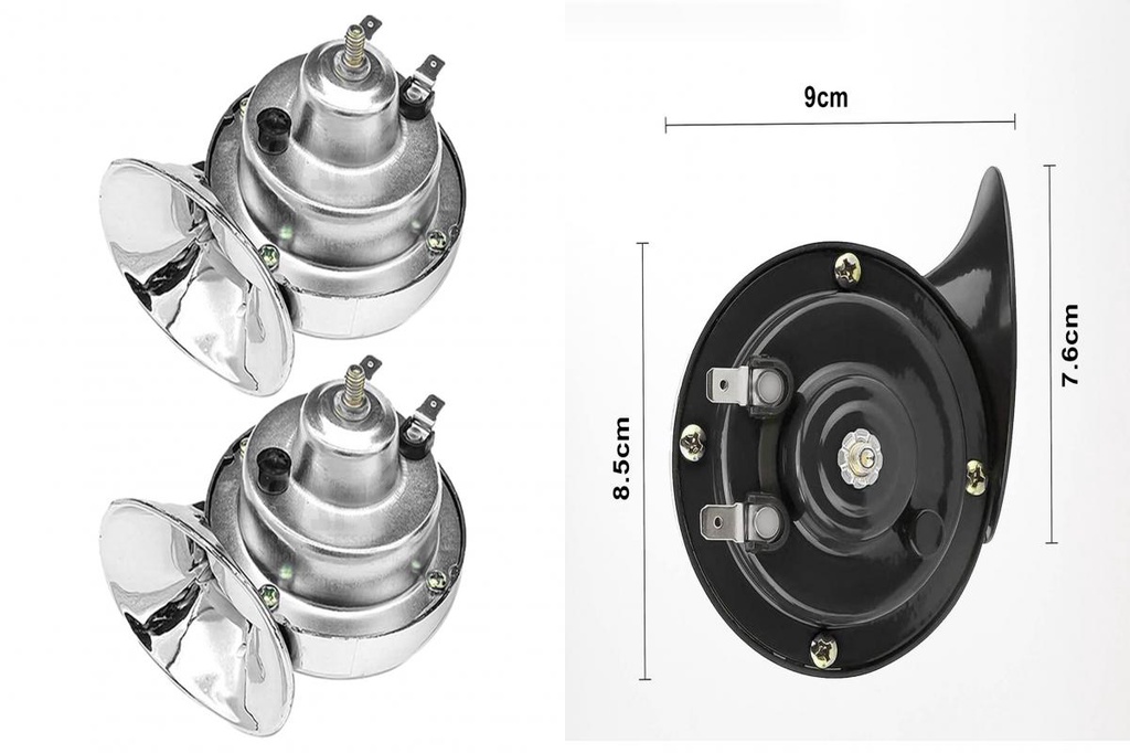 Car Horn 12v Weatherresistant Snail Horn 2pcs 12v Car Air Electric