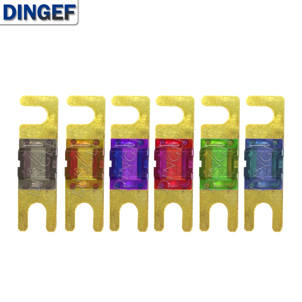 100 AMP 6 Pcs PLATINUM MINI ANL (AFS/MIDI) WAFER FUSES WITH LED