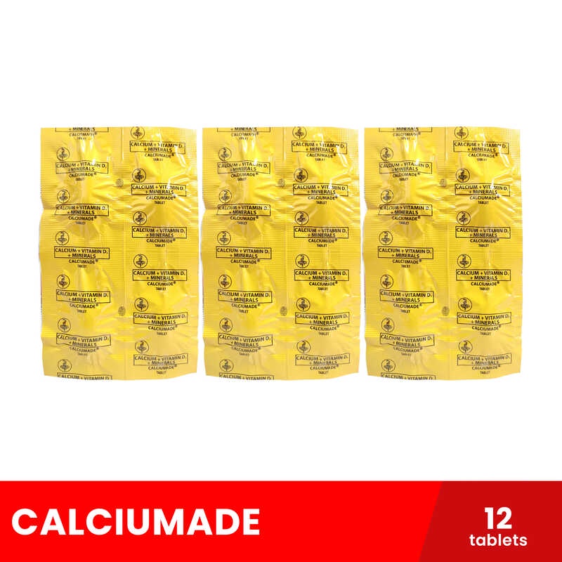 CALCIUMADE Multivitamins X 12 Tablets (Para Sa Malakas Na Buto At ...