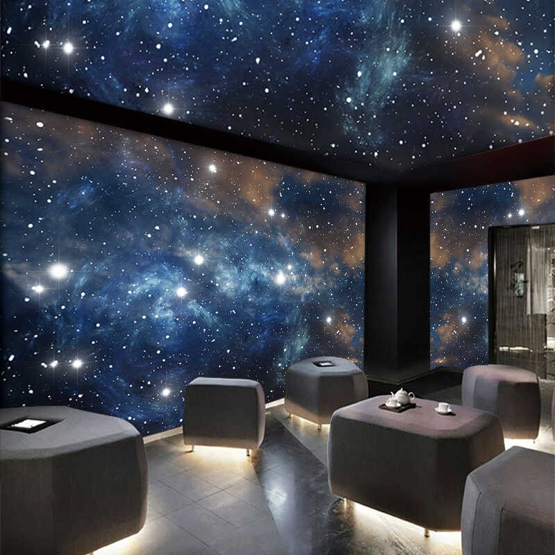 48 58N Starry Sky Wallpaper KTV Wallpaper Self Adhesive Ceiling Wall ...