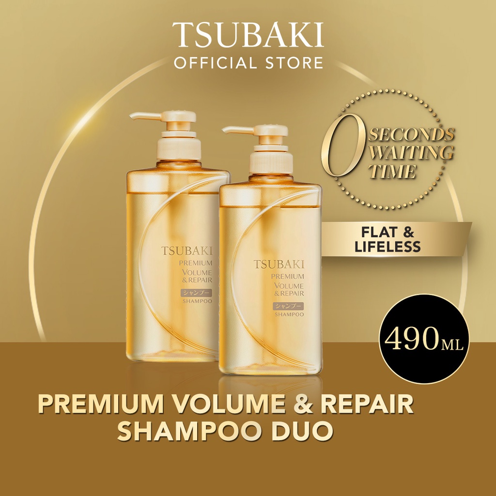 TSUBAKI Premium Volume & Repair Shampoo 490ml Duo | Shopee Philippines