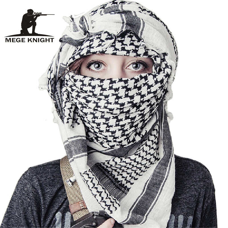 Airsoft Military Shemagh Makapal Na Muslim Hijab Multifunction Tactical Scarf Shawl Arabic