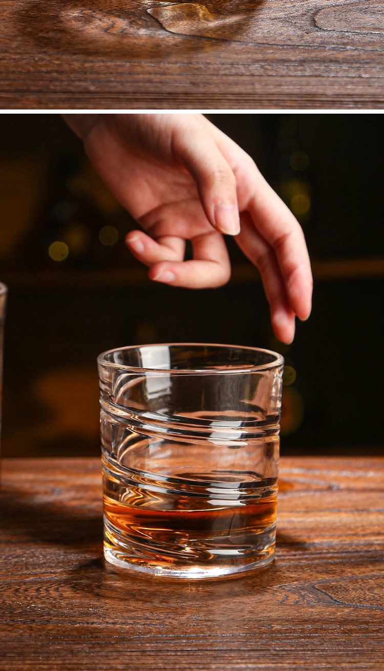KATELV High Quality Thickened Swivel Whisky Glass Gyro Crystal Glass ...