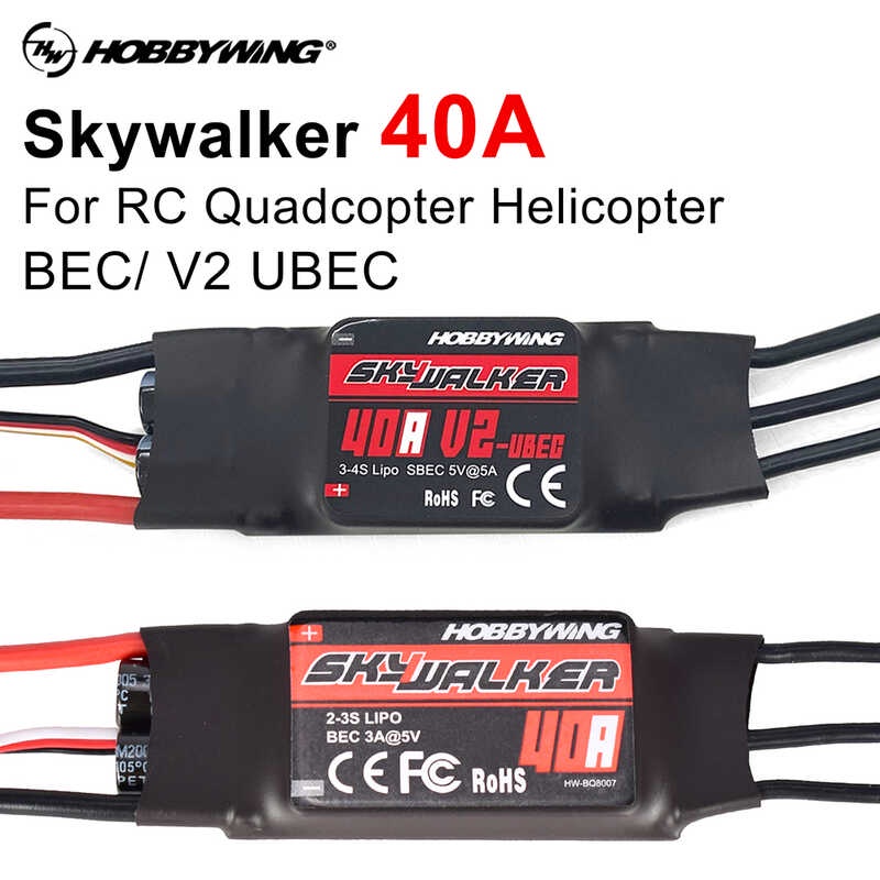 ESC 40A/40A V2 Drone ESC 2-4S Skywalker Speed Controller gamit ang BEC ...