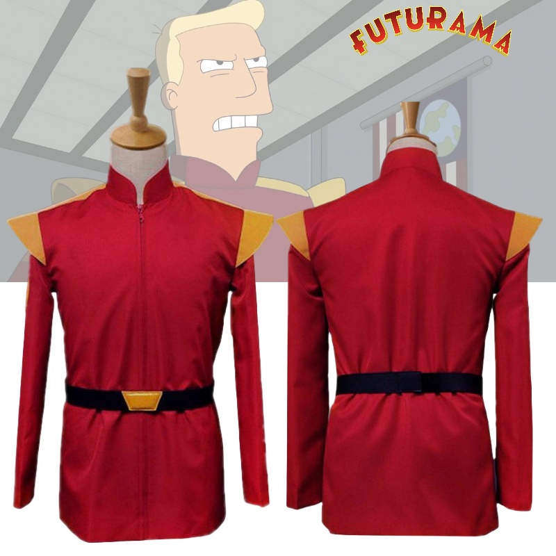 Futurama Zapp Brannigan Cosplay Costume Red Uniform Party Role Playing ...