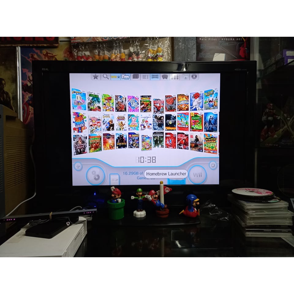 ♟160GB Nintendo Wii Complete Basic Bundle (Soft Modded) with 160GB