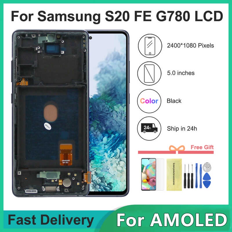 Para sa AMOLED Para sa Samsung S20 Fe LCD SM-G780F G780F/DSM G780G ...