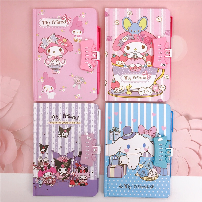 Sanrio Notebook Cartoon Student Stationery Cinnamoroll Melody Kuromi ...