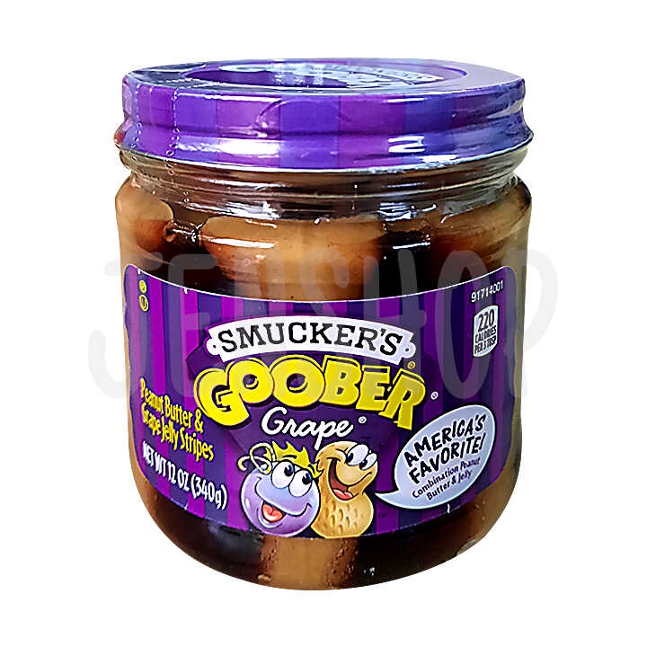 Smucker's Smuckers Goober Peanut Butter and Grapes Jelly Stripes 12 oz ...