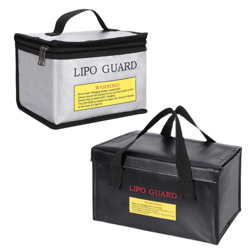 KALLORY Fireproof Battery Storage Pouch – Explosion-Proof LiPo Safety Bag, 9.4x8.3x2.6 Inch, Heat-Resistant PVC & Glass Fabric