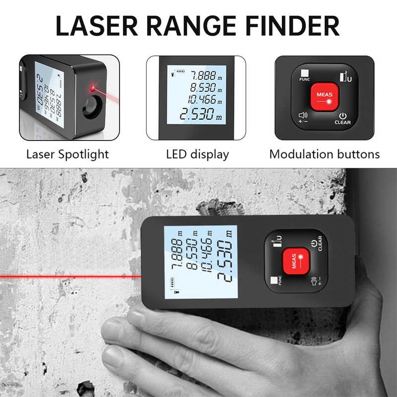 Mini Rangefinder Laser Distance Meter digital rangefinder Tool Laser ...