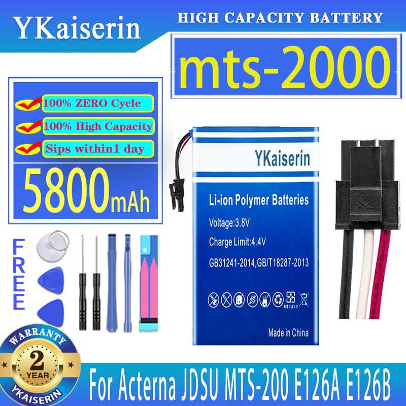 YKaiserin Battery mts2000 (636395) 5800mAh Para sa Acterna JDSU MTS ...