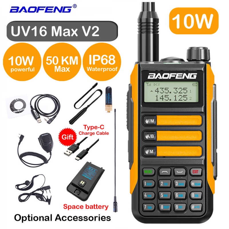 Baofeng Uv Max V High Power Walkie Talkie Ip Upgrad Of Uv R Plus Uv Uv R Pro Waterproof