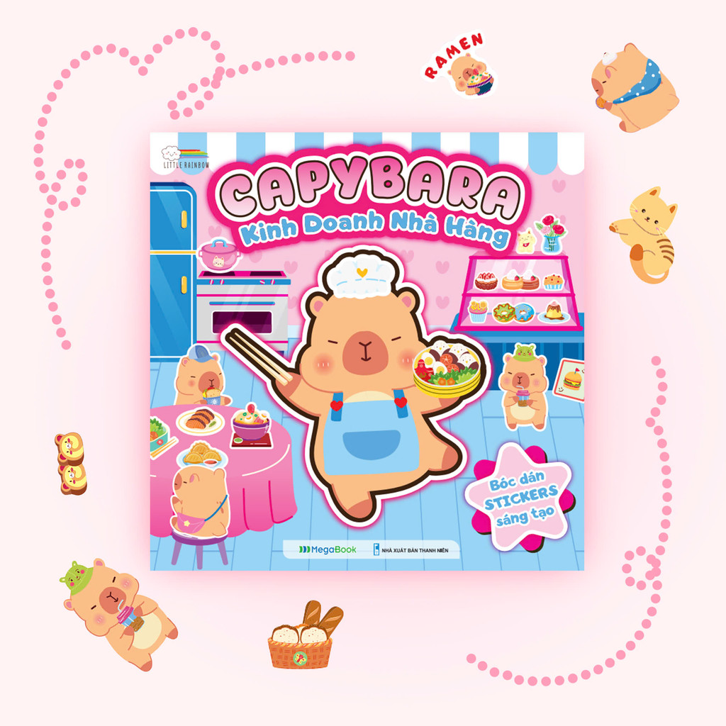Capybara - Restaurant business (Peel-stick sticker toy for children ...