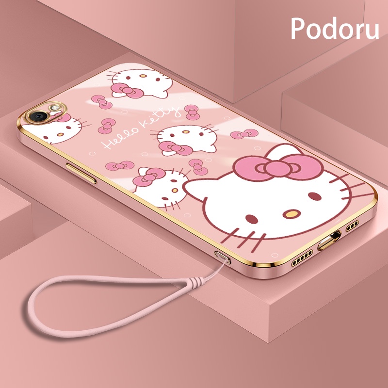 Casing Vivo Y71 1724 Phone Case Anti-fall Hello Kitty Lotso Plating ...