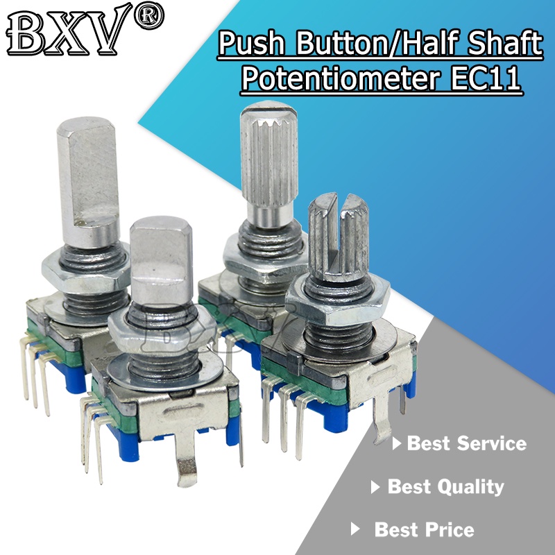 5PCS 20 Position 360 Degree Rotary Encoder EC11 W Push Button 5Pin ...