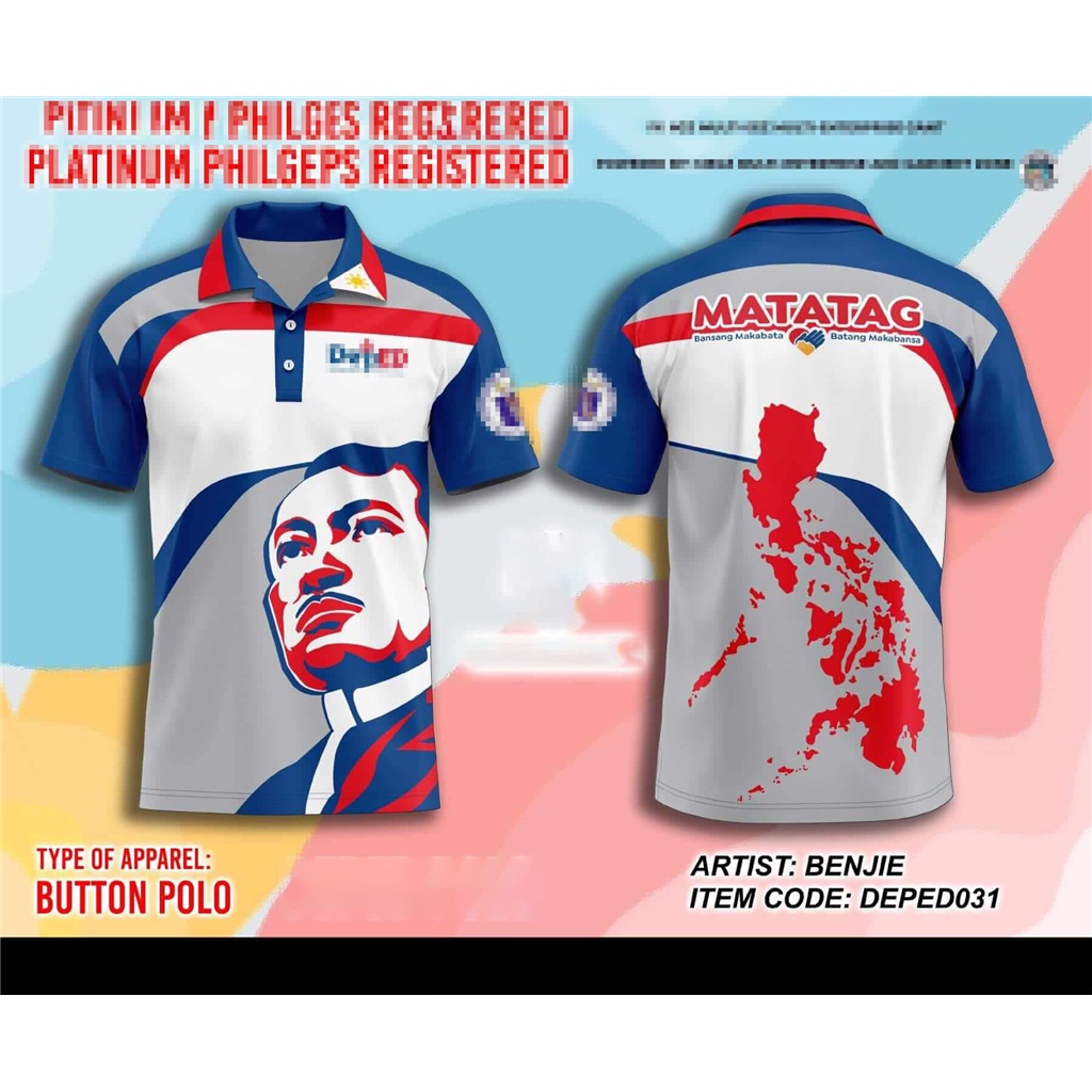 (HY)MATATAG UNIFORM SUBLIMATION CODE-36 DEPED BADGE | Shopee Philippines