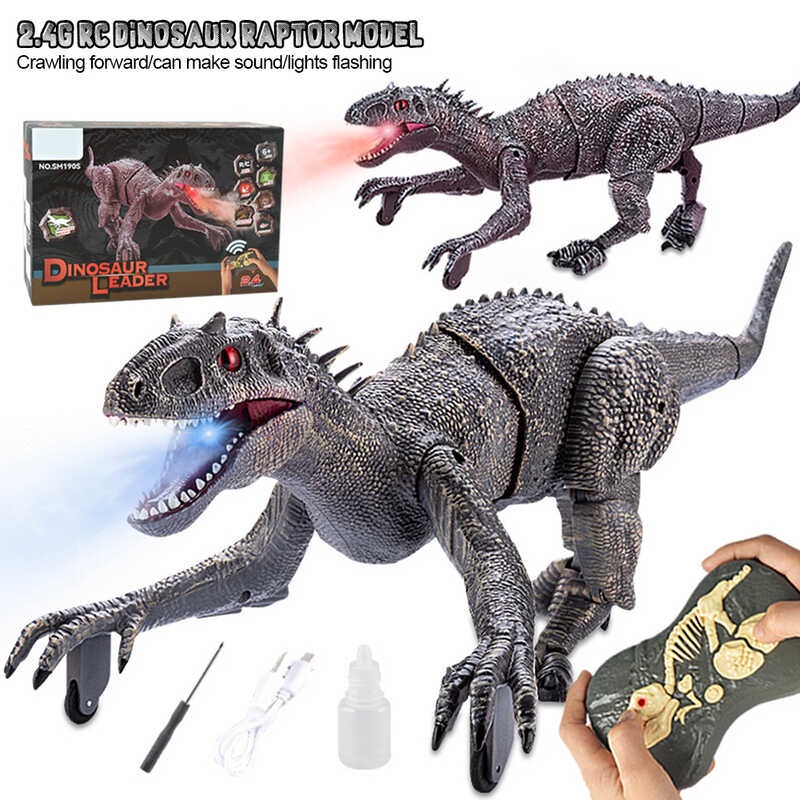 2.4G RC Dinosaur Raptor Jurassic World Remote Control Velociraptor Toy