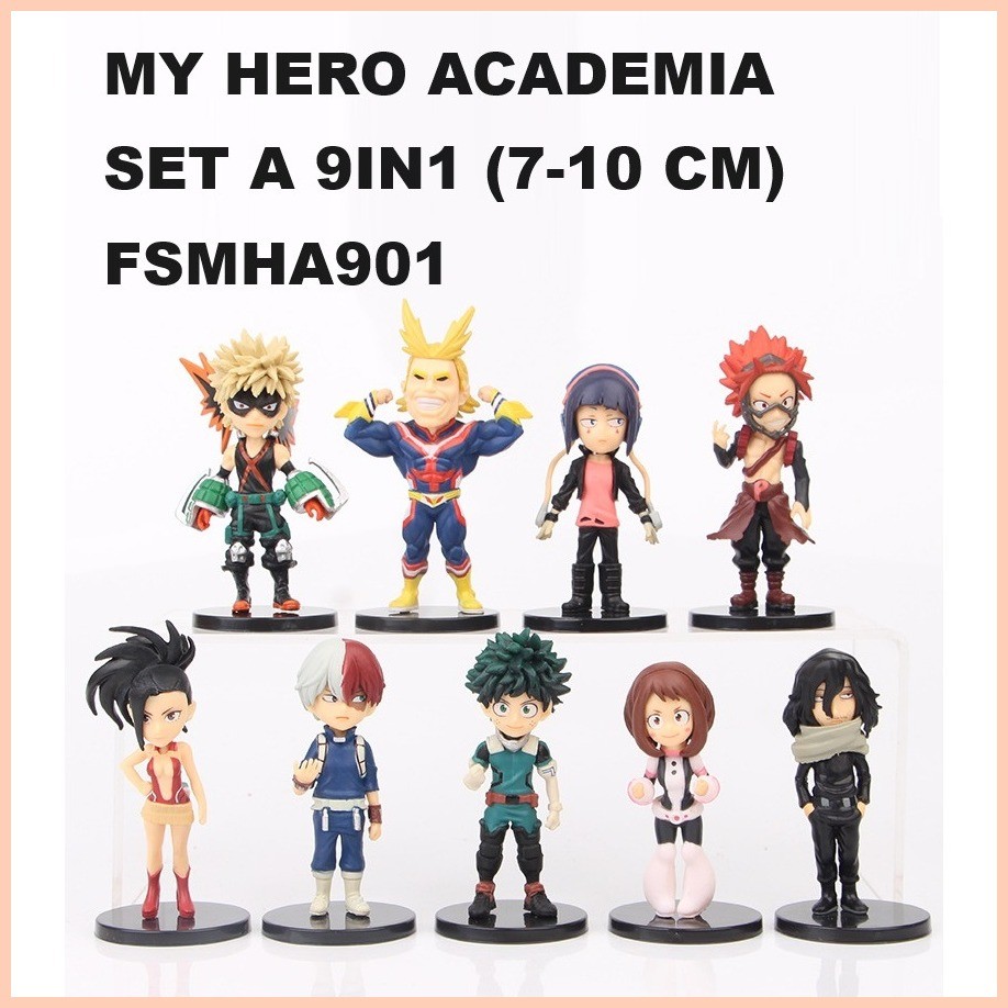 SALE !!! FIGURE SET MY HERO ACADEMIA SET A 9IN1 FSMHA901 (7-10 CM ...