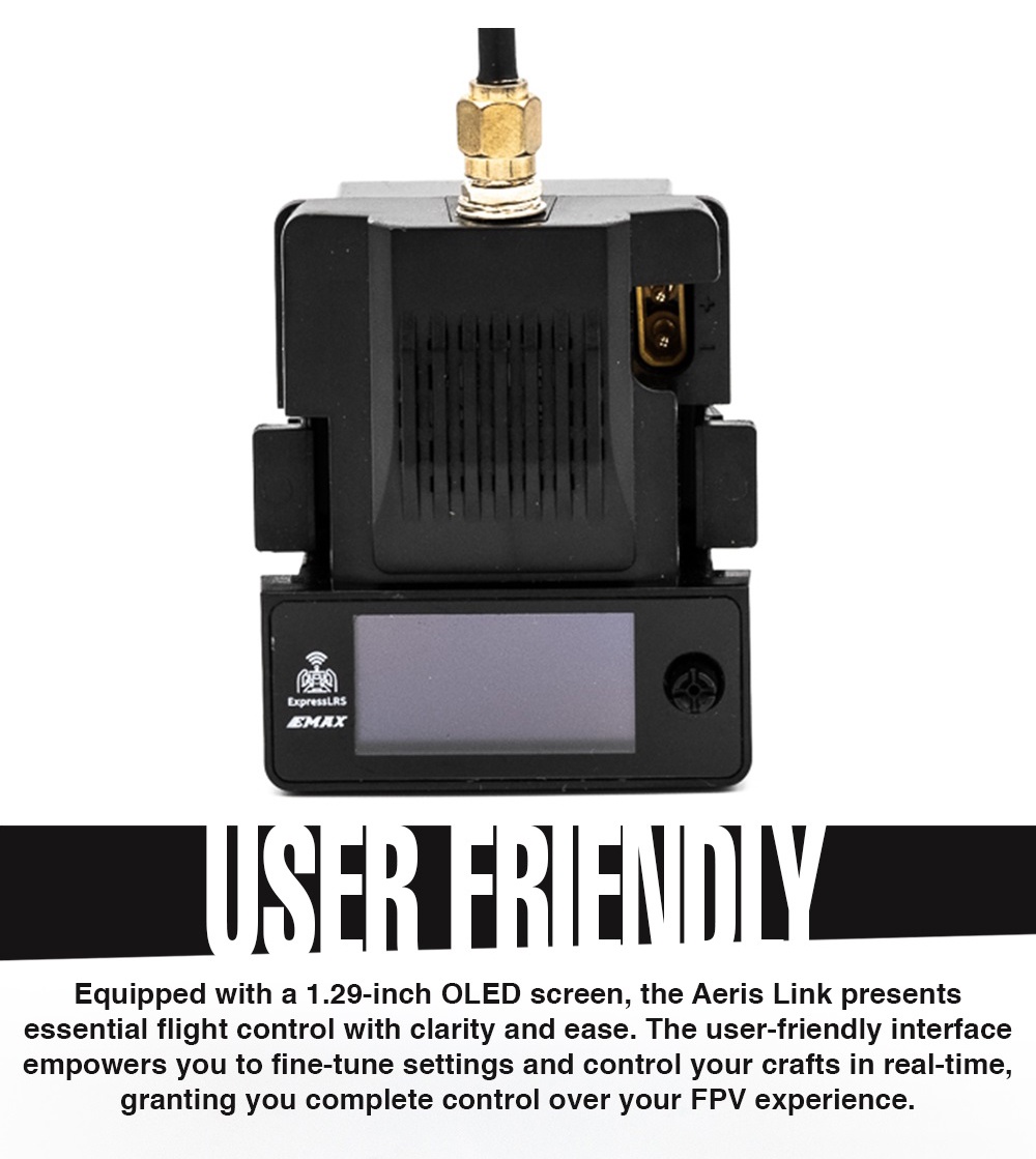 EMAX Aeris Link ExpressLRS ELRS Micro TX Module 2.4G 915MHz With OLED ...