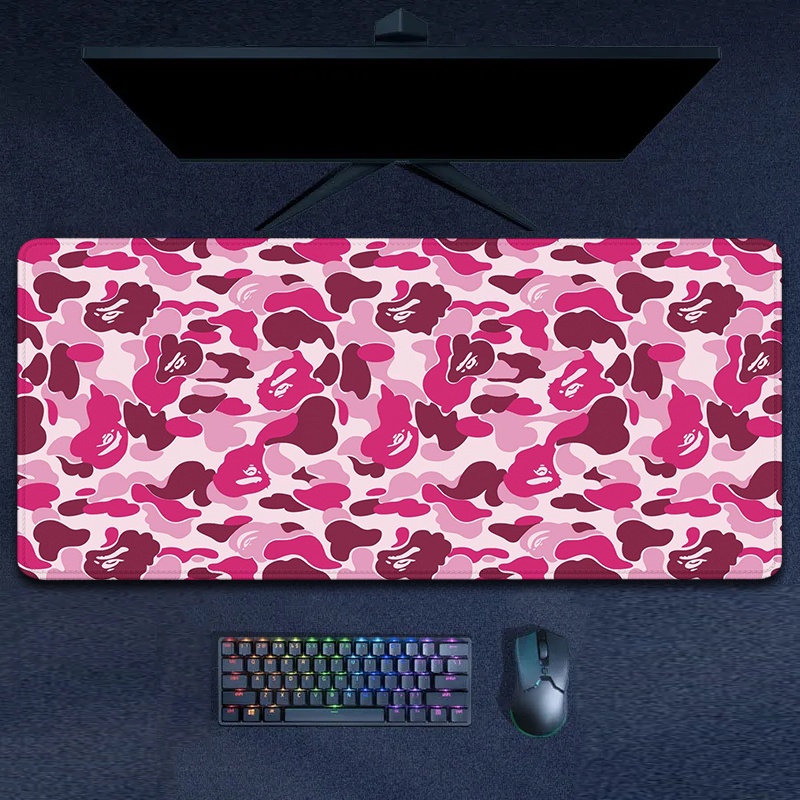 B-Bapes Pad Pink Large XXL Mousepad Gamer 900x400 Gaming Desk Computer ...