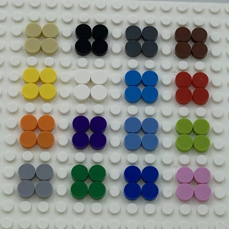 200pcs/lot Tile 1x1 Round Special Brick MOC Building Block Small ...