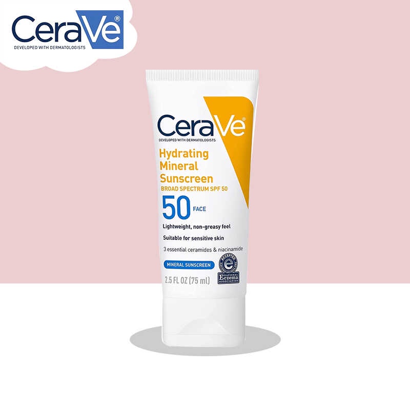 Cerave Hydrating Face Sunscreen Spf 50 Lightweight Mineral Sunscreen 75ml Shopee Philippines 9428