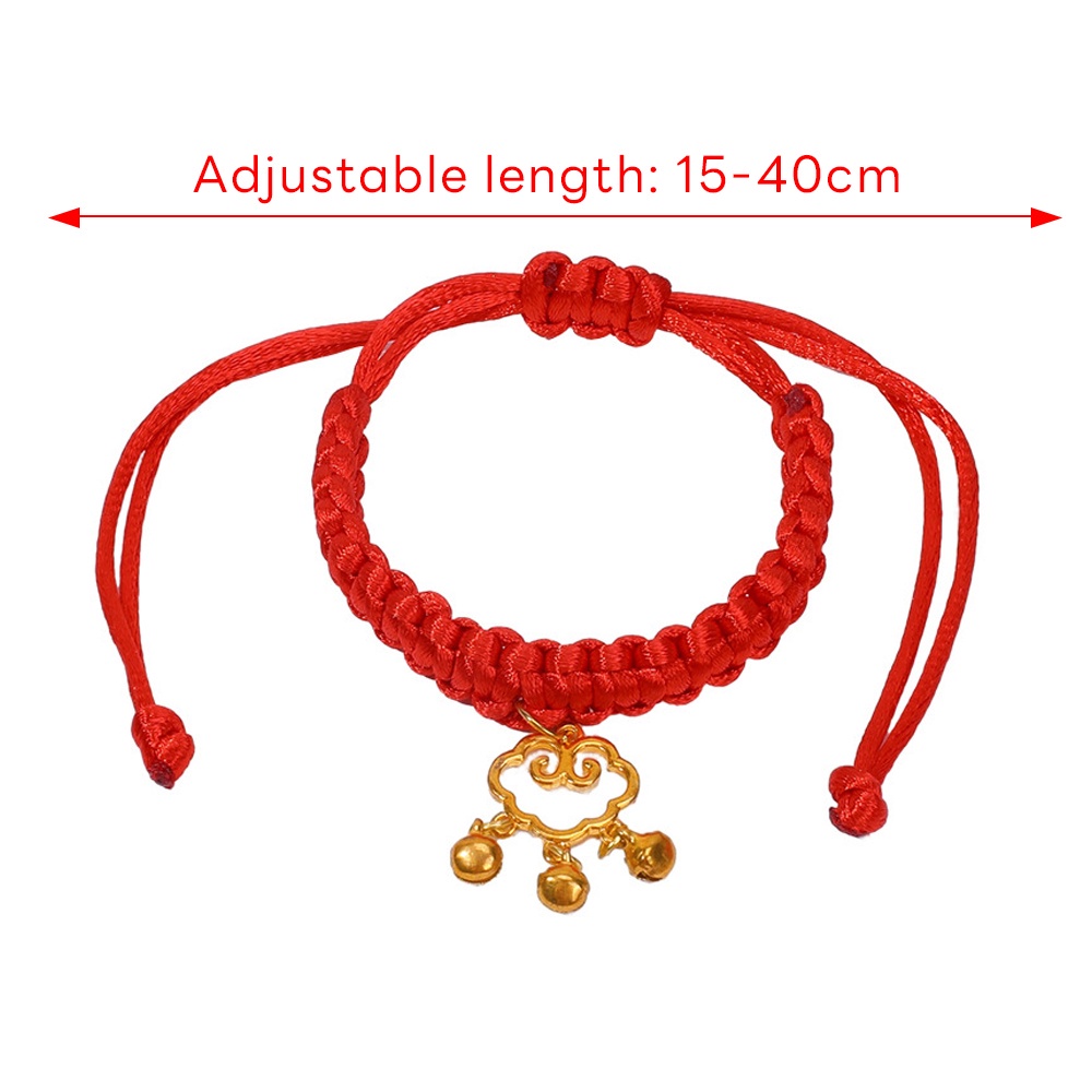 New Year Pet Necklace Pet Collar Cat Dog Lovely Collar Hand-Woven Red ...
