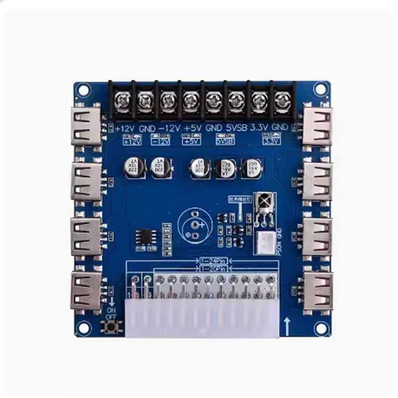 Lead out module electrical output wiring, ATX adapter board, USB ...