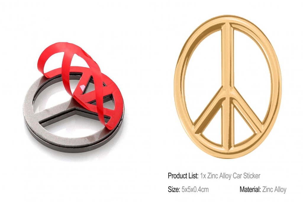 [NP] Emblem Sticker Fade-resistant Strong Viscosity Waterproof Peace ...