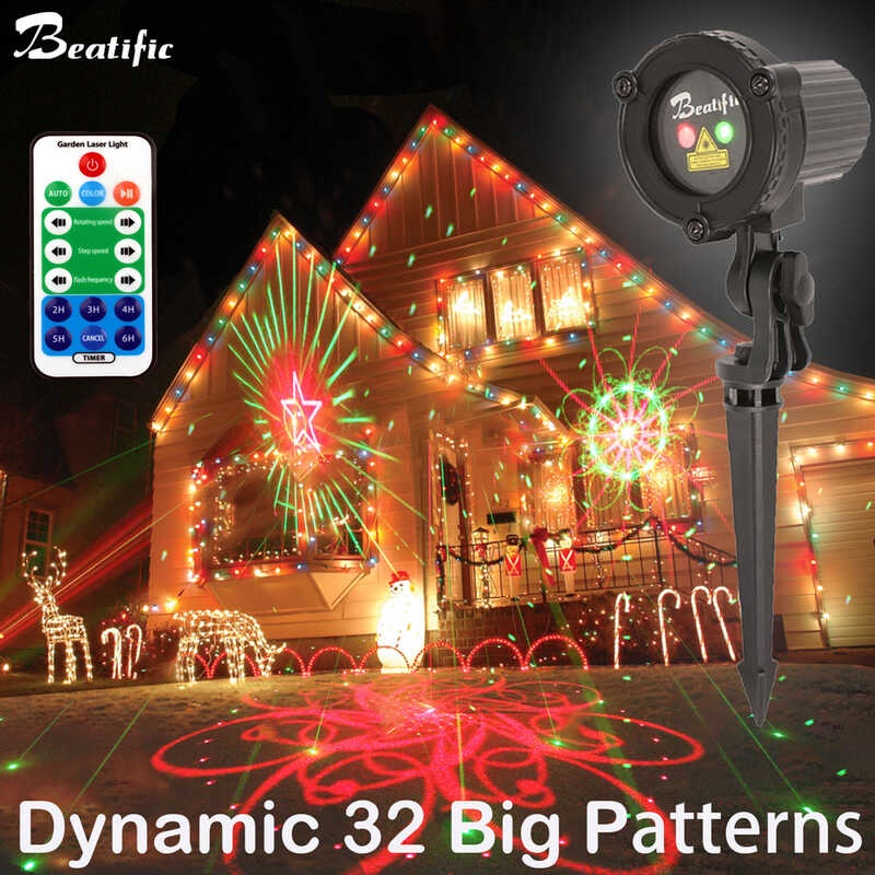 LED Festoon Lights Outdoor Christmas Decorations 2023 New Year Laser