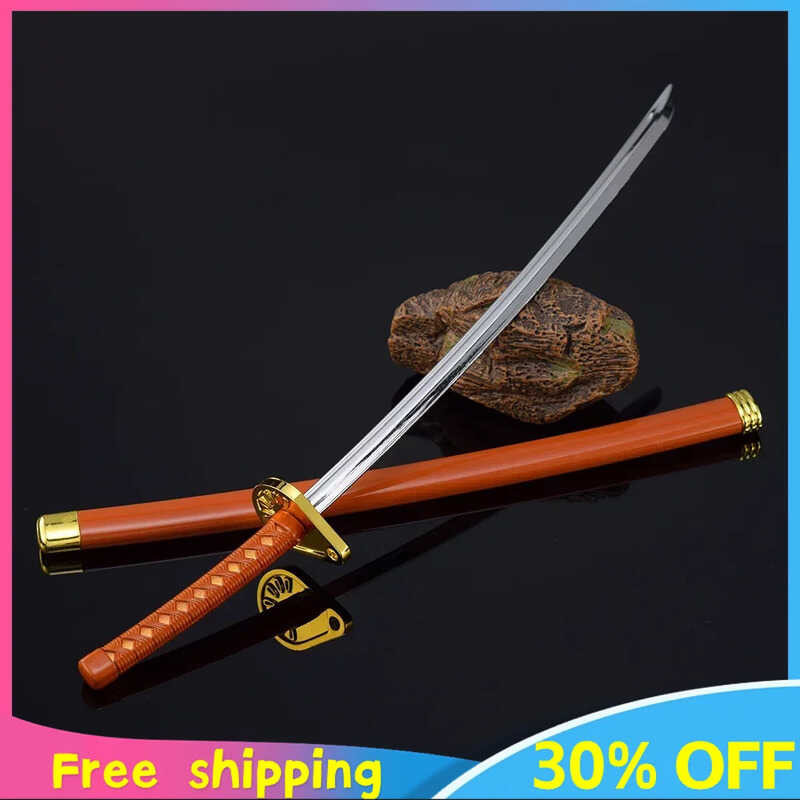 26cm Bleach Metal Anime Model Katana Samurai Sword Weapon Tousen Kaname