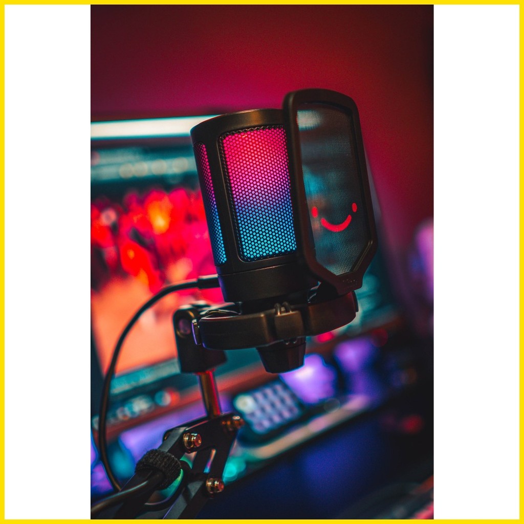 FIFINE A6V Ampligame A6V RGB USB Microphone Gaming Microphone and ...
