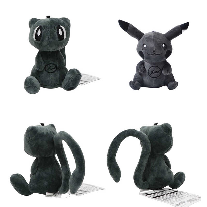 Black Mewtwo Plush Toys Keychain Cute Dark Mew Pikachu Soft Stuffed ...