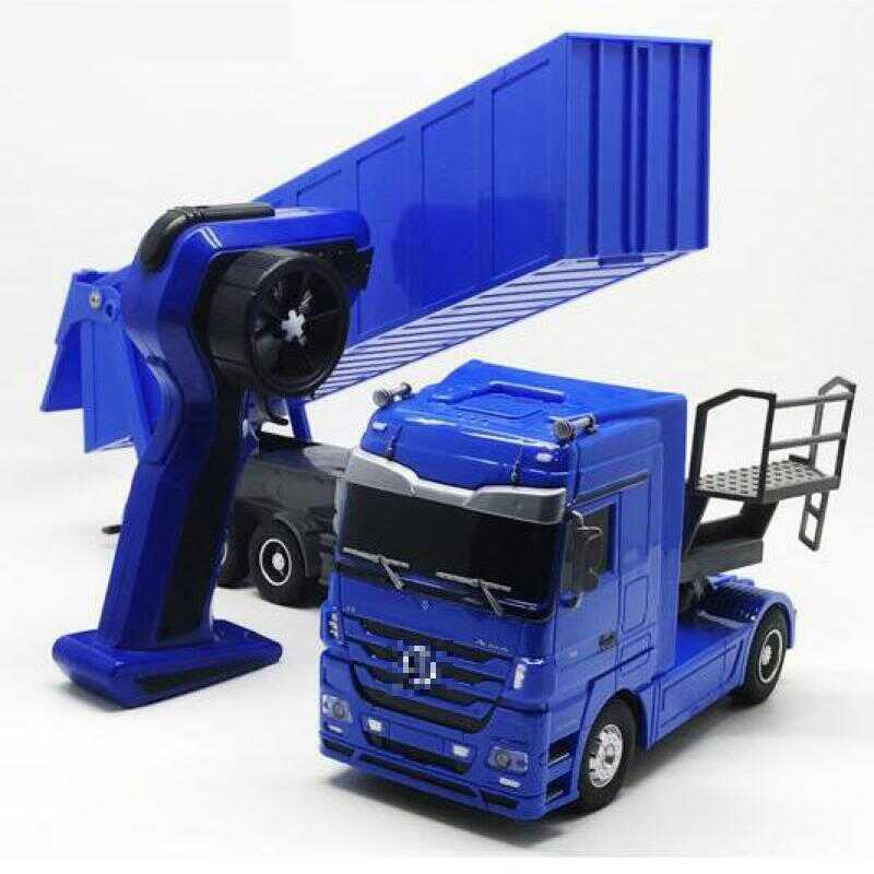 Damp Car Detachable Children Electric Large Container Truck Trailer ...