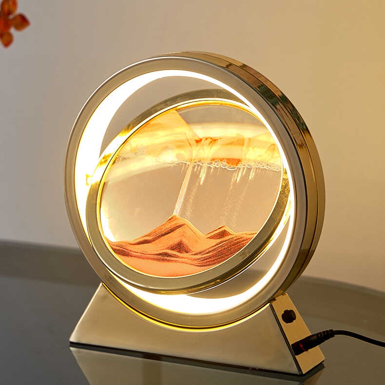 360 Rotation Dimmable USB LED 3D Quicksand Flowing Quick Sand Art