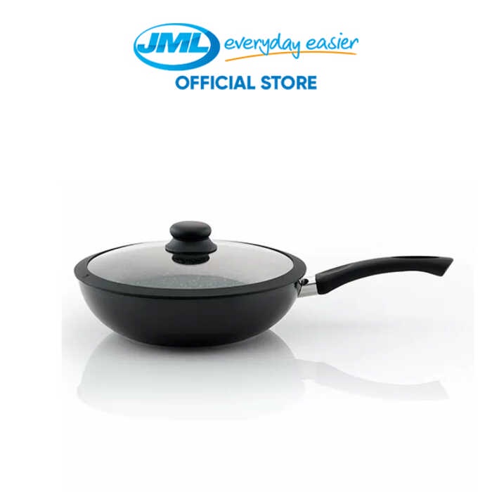 JML Stoneware Professional Culinary Cookware Wok 28cm Stainless Steel